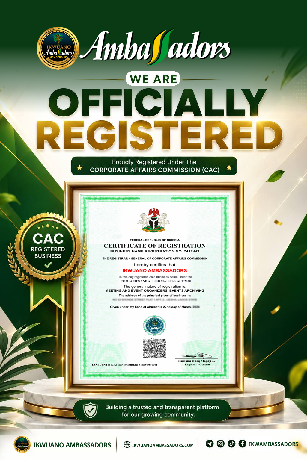 CAC Registration